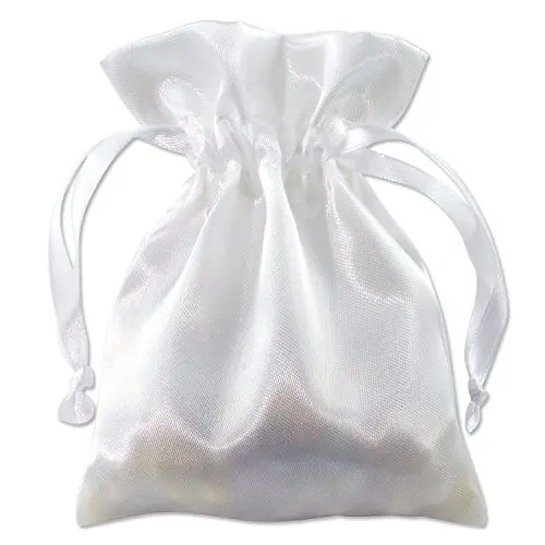 LARGE SATIN DRAWSTRING POUCH