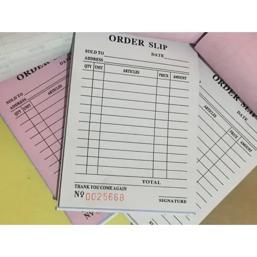 BUSINESS FORM RECIEPT- SALES ORDER A- SMALL