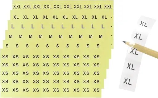 STICKER:TRANSPARENT CLOTHING LABEL STICKER - L 
